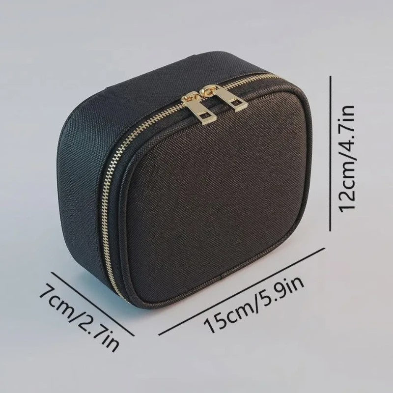 Draagbare Make-up Tas met Spiegel - Waterdicht & Compact