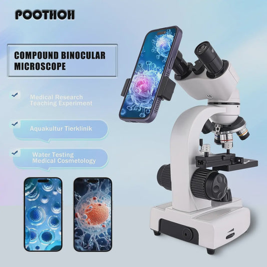 HD Binoculair Microscoop: Krachtig & Veelzijdig voor Studenten, Kinderen & Laboratorium