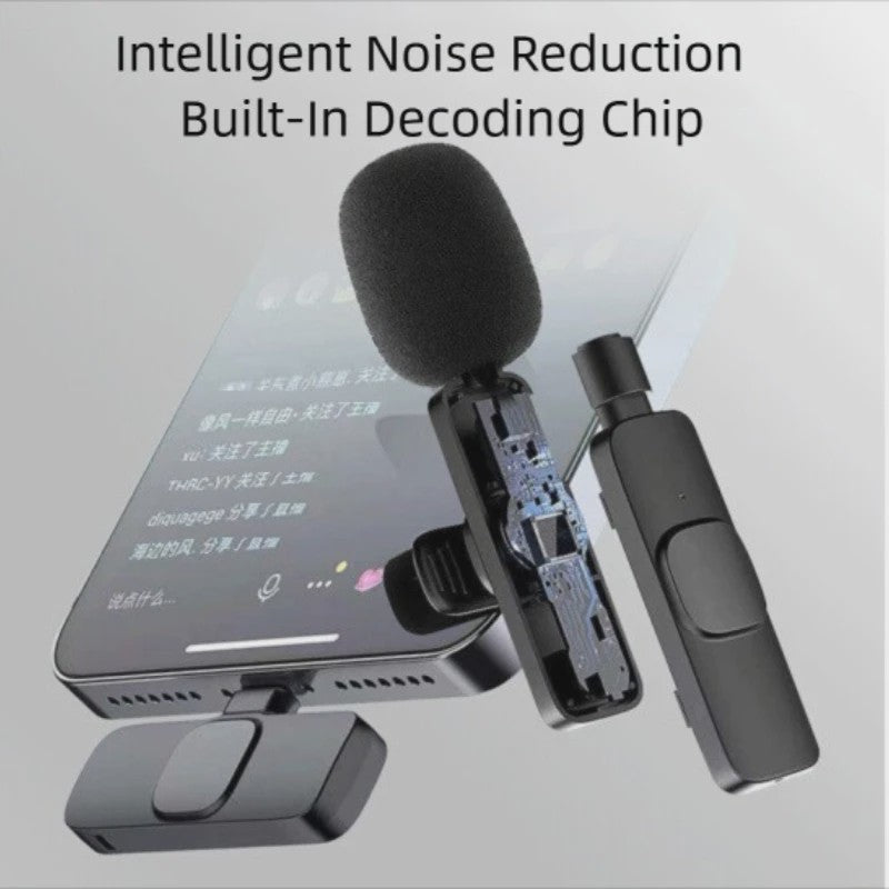 Draadloze Lavalier Microfoon voor iPhone & Android: Mini Mic voor Live Broadcast, Gaming & Video Opnames