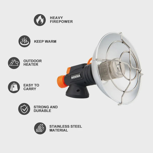 Widesea Draagbare Camping Heater - Roestvrij Staal Gas Brander voor Buiten & Survival