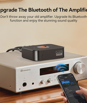 Bluetooth 6.0 Audio Ontvanger met Microfoon - Draadloze AUX & RCA Adapter voor Auto, Speaker & Versterker