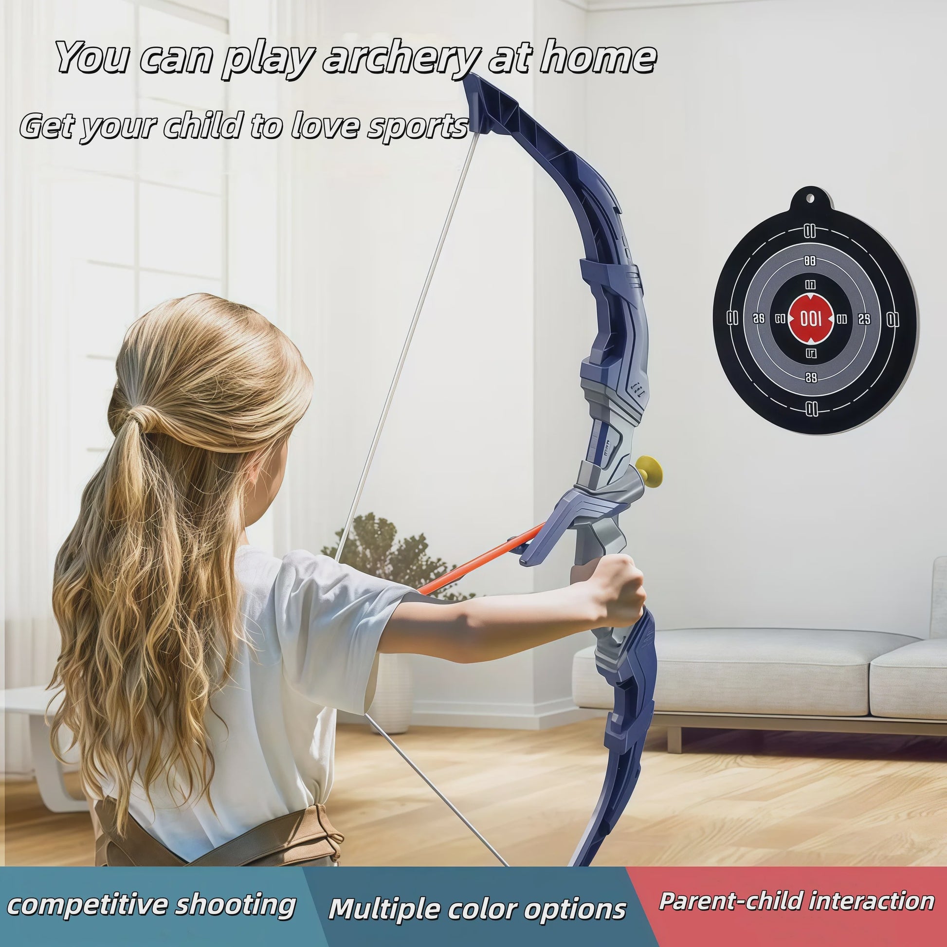 LED Boog en Pijl Set met Zuignap Pijlen en Dartbord - Leuk Cadeau voor Kinderen
