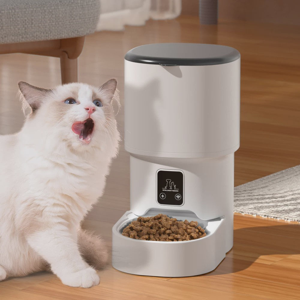 4L Slimme Voerautomaat voor Katten & Honden met WiFi - Tijdsgestuurd & Gekwantificeerd Voeren