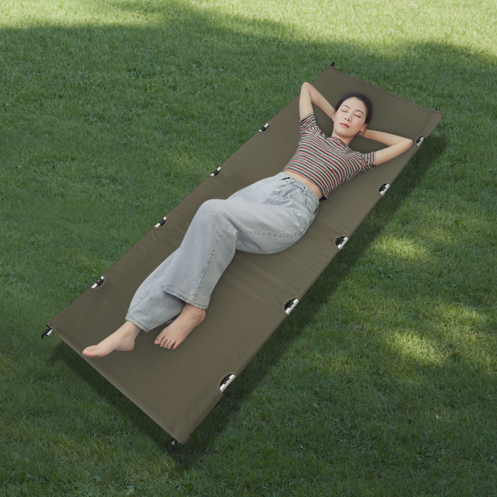 Ultralichte Opvouwbare Camping Cot - Draagbaar Bed met 150kg Capaciteit voor Buitenactiviteiten