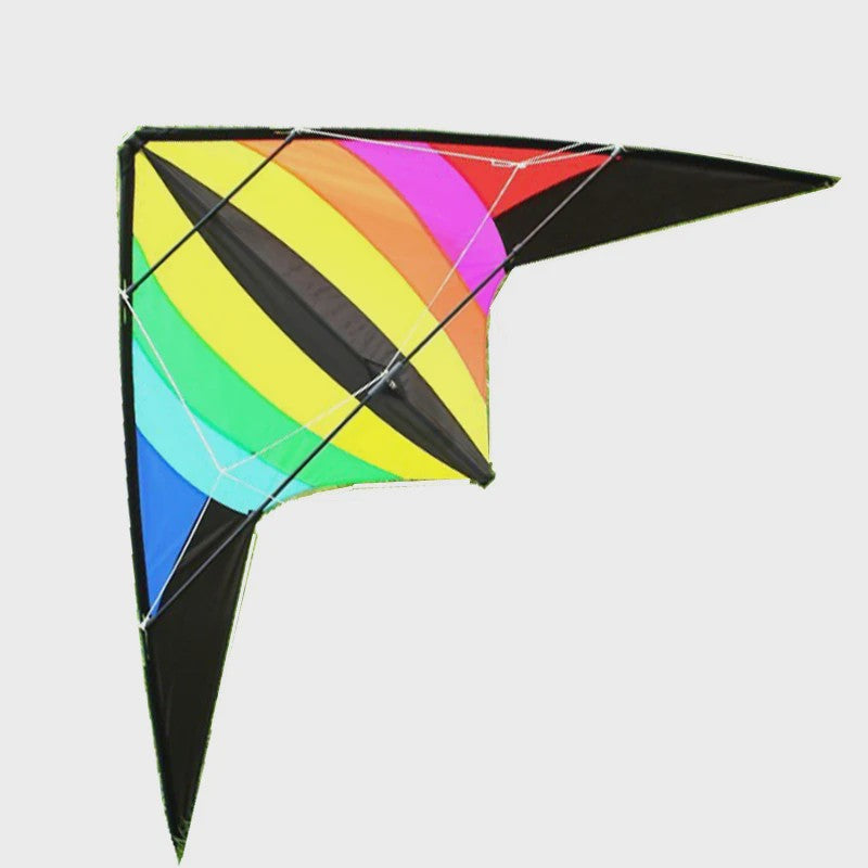 Grote Vlieger 2.2m Power Dual Line Stunt Kite met Handvat en Lijn - Perfect Vliegplezier