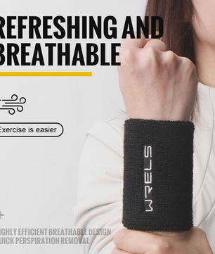WRELS Sport Polsband - Zweetabsorberend Terry Cloth voor Fitness, Tennis, Yoga