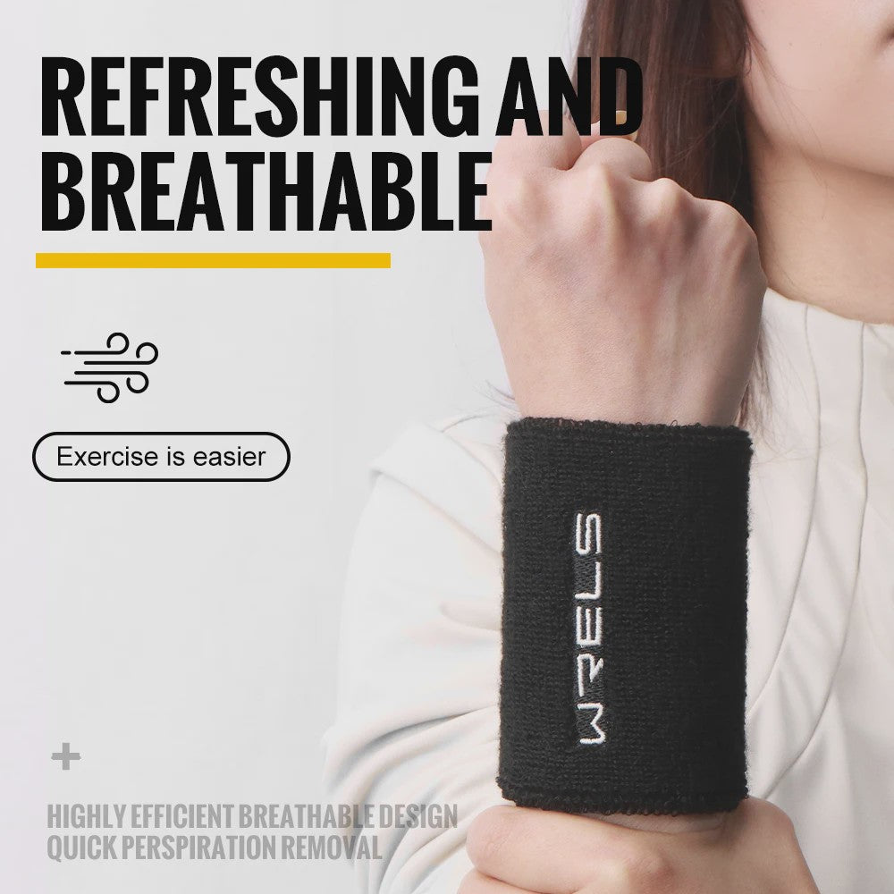 WRELS Sport Polsband - Zweetabsorberend Terry Cloth voor Fitness, Tennis, Yoga