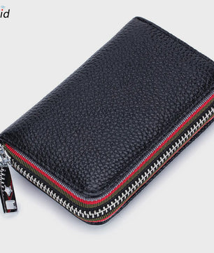 Luxe Lederen Pasjeshouder Portemonnee met RFID - Accordion Design - Heren & Dames