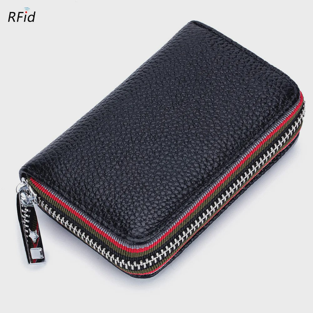 Luxe Lederen Pasjeshouder Portemonnee met RFID - Accordion Design - Heren & Dames