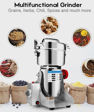 Krachtige 3000W Multifunctionele Grinder - 800g Capaciteit voor Kruiden, Koffiebonen, Granen en Meer