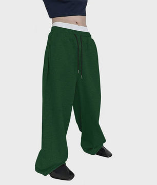 Herfst/Winter Heren Broek - Losse Pasvorm, Elastische Tailleband & Zakken