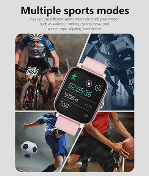 Lenovo Smartwatch 1.83'' - Waterdicht, Fitness Tracker, Bellen & Gezondheidsmonitor (iOS/Android)