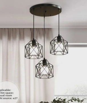 Industriële Vintage Hanglamp LED - Metalen Kooi Design voor Keuken, Woonkamer