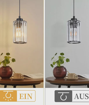 Moderne Kristallen Hanglamp voor Eettafel, Woonkamer & Keuken - E27 Fitting