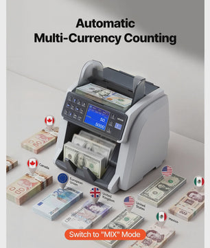 SucceBuy Geldtelmachine met Valutadetectie & Extern Display