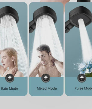Luxe Douchekop met 3 standen, Waterbesparend & Hoge Druk, Inclusief Stopknop