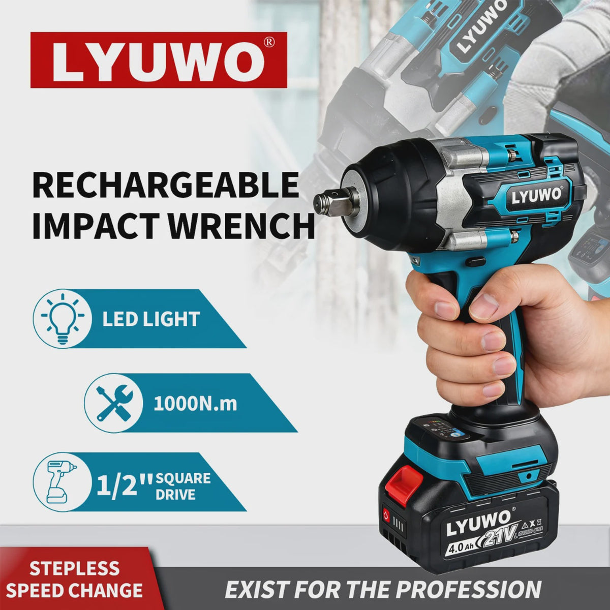 Krachtige Accu Slagmoersleutel 1000Nm Brushless - Compatibel met Makita 18V Batterijen