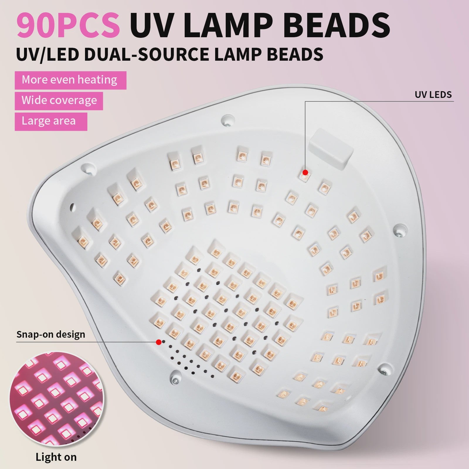 Professionele 90 LED UV Nageldroger - Gel Polish Droger met Timer en Sensor