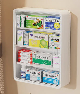 Wandmontage Medicijnkast Organizer - Transparant, Grote Capaciteit Medicijnopslag