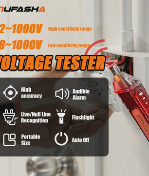 Contactloze Spanningsdetector Pen 12-1000V - AC Spanning Tester & Breukpuntzoeker