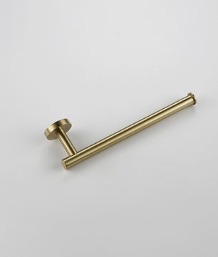 Luxe Badkamer Accessoires Set - Handdoekhouder, Toiletrolhouder & Kapstokhaak - Geborsteld Goud/Zwart