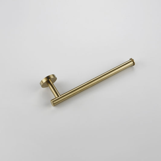 Luxe Badkamer Accessoires Set - Handdoekhouder, Toiletrolhouder & Kapstokhaak - Geborsteld Goud/Zwart