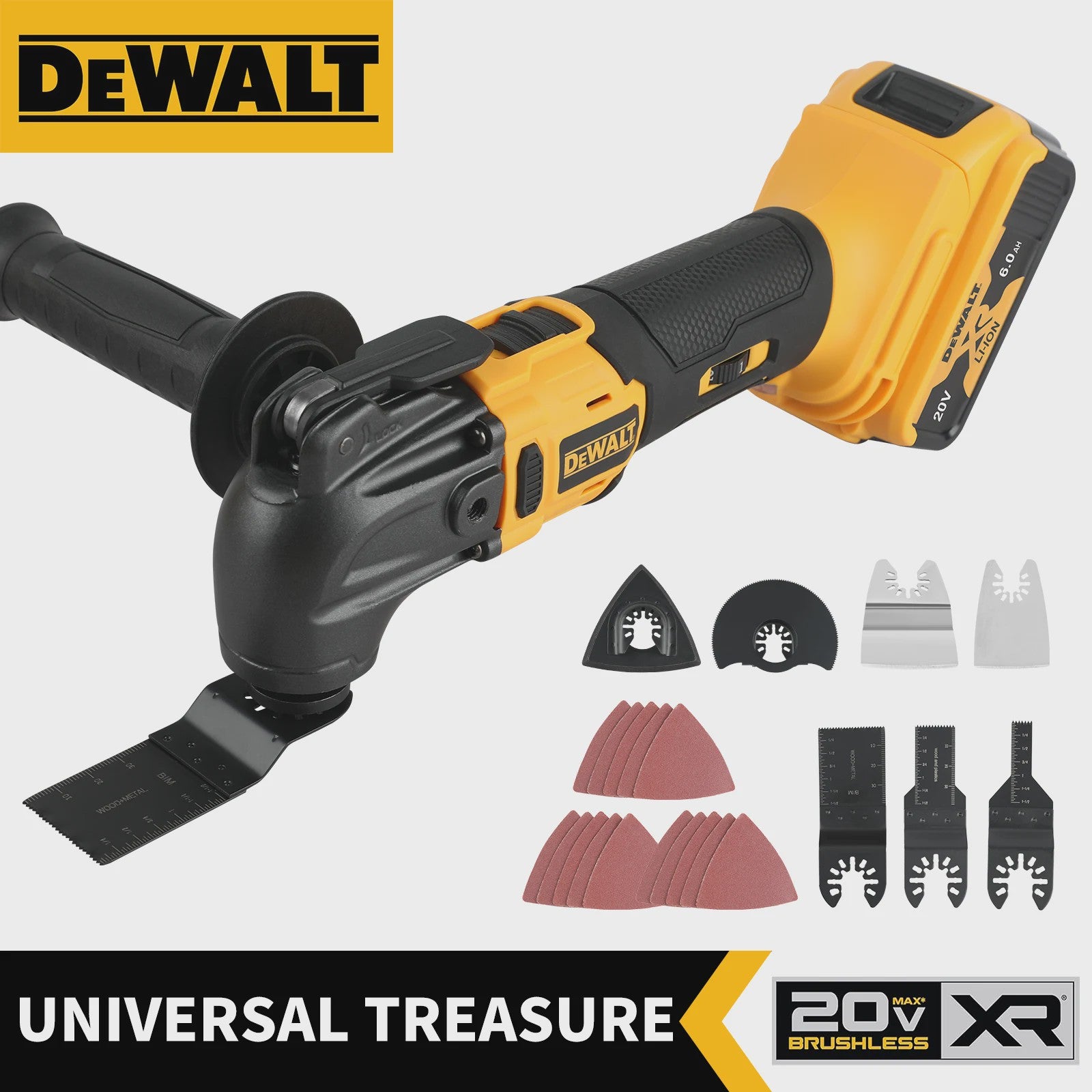 DeWALT Brushless Multitool: Snelwissel, Snoerloos voor Zagen, Schuren, Frezen