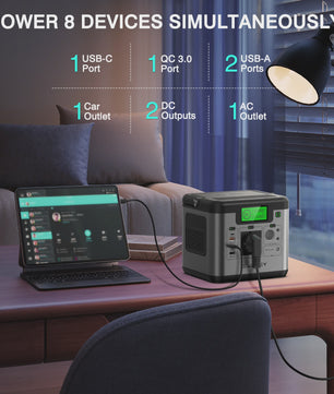 SWAREY S500 Pro Power Station 518Wh - Draagbare Energie met 100W Zonnepaneel