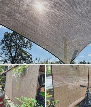 UV-Bestendige Schaduwdoek HDPE - Koffiebruin - Zonwering voor Tuin, Balkon & Auto