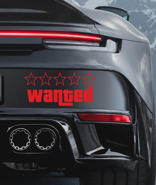 Wanted Vinyl Sticker Set - GTA Stijl Decals voor Auto, Motor & Laptop