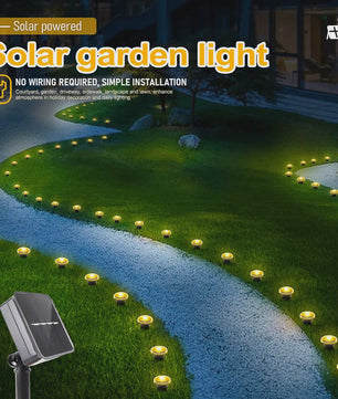Solar LED Tuinpad Verlichting - Waterdicht & 8 Modi - Sfeervolle Buitenlamp