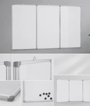Opvouwbaar Magnetisch Whiteboard 180x100cm - Dubbelzijdig, Aluminium Frame, Makkelijk Schoon te Maken