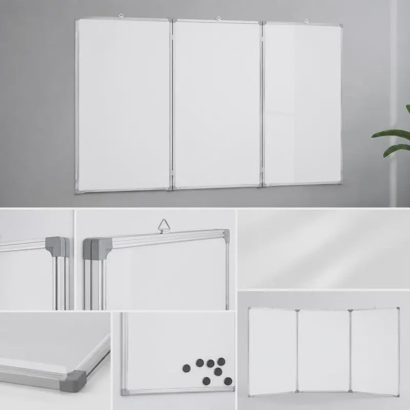 Opvouwbaar Magnetisch Whiteboard 180x100cm - Dubbelzijdig, Aluminium Frame, Makkelijk Schoon te Maken