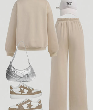Set Meisjes Trui en Wijde Broek - Stijlvolle Herfst Outfit