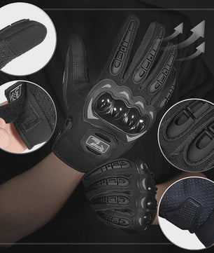 Motorhandschoenen Race Zomer Motocross Valbescherming Ademend Blauw Rood