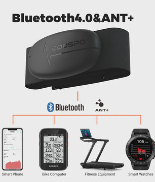 COOSPO H6M Borst Hartslagmeter Band - Bluetooth 4.0 & ANT+ Sensor