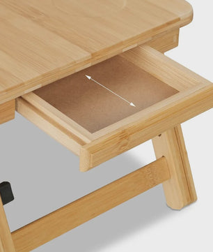 Houten Laptoptafel voor Bed & Bank - Opvouwbaar, Verstelbaar, met Lade