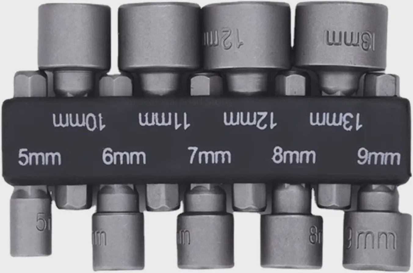 9-delige Dopmoer Sleuf Bit Set 5mm-13mm - Schroevendraaier & Sleutel Gereedschap