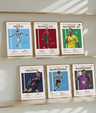 Iconische Maradona Handtekening Poster - Argentinië Voetbal Canvas Muurdecoratie