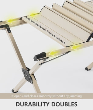 Opvouwbare Kampeer Eierrol Tafel - Draagbaar Carbon Staal met Draagtas voor Picnic & BBQ