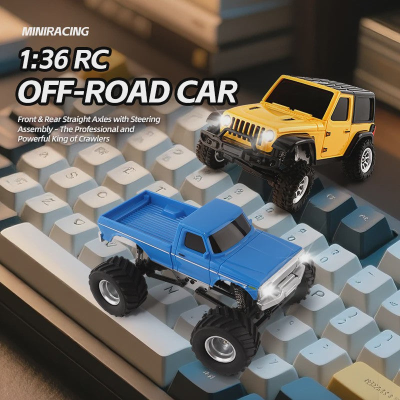 1:36 RC Crawler Off-Road Auto 4WD Elektrisch Afstandsbediening Voertuig met LED Verlichting - RTR