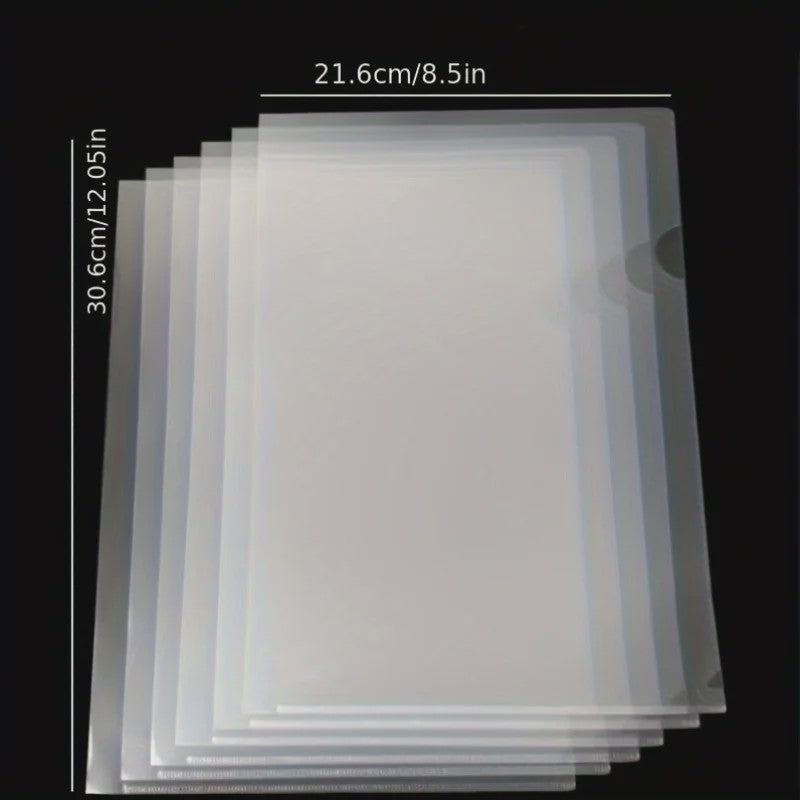 50x A4 PVC Waterproof L-vormige Mappen - Documenthouders voor Kantooropslag