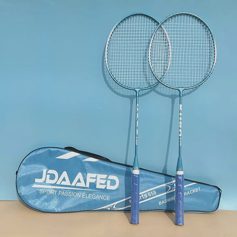 Badminton Racket Set: 2 Ultra-Lichte Rackets, Tas & 3 Shuttles - Ideaal voor Training & Plezier