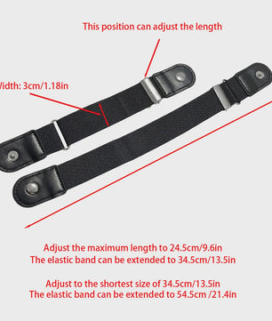 2-delige set gesp-loze riemen: Elastisch, verstelbaar & onzichtbaar voor dagelijks gebruik