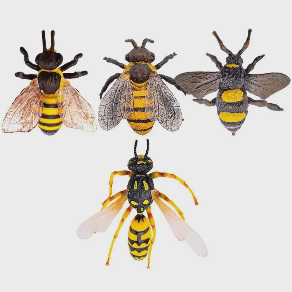 Realistische Bijen Decoratie Set - Levensechte Insect Figuurtjes voor Huis en Bureau
