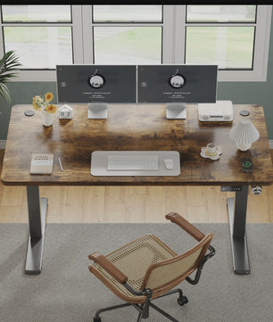 Elektrisch In hoogte Verstelbaar Bureau 120x60 cm met USB-poort - Ergonomisch Thuiswerk Bureau