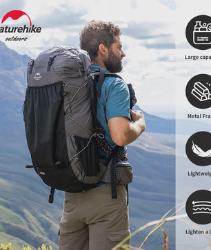 Naturehike 60+5L Wandelrugzak - Grote Capaciteit, Ergonomisch, Waterdicht