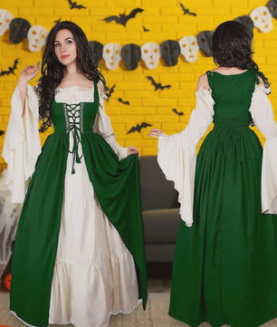 Middeleeuwse Jurk Dames - Vintage Ierse Kostuum voor Cosplay, Feest & Dans