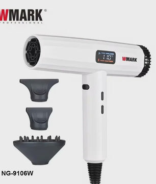 WMARK NG-9106W Professionele Haardroger - Warmte/Koude Instelling & Negatieve Ion Technologie