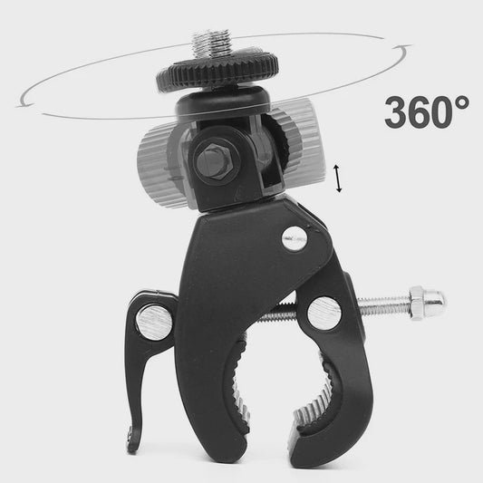 Universele Klemhouder met 360° Rotatie voor Camera's en Fietssturen